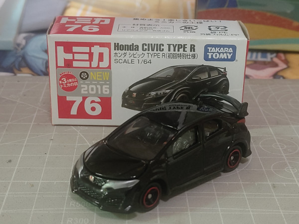 多美卡红白盒2016年7月新车本田思域TYPE R 76号【FK2】测评『初回版』