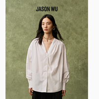 JASON WU 刘亦菲同款夏季 V 领长袖衬衫：时尚与舒适的完美融合