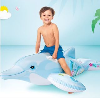 INTEX 58535海豚充气坐骑，萌趣海豚造型超可爱