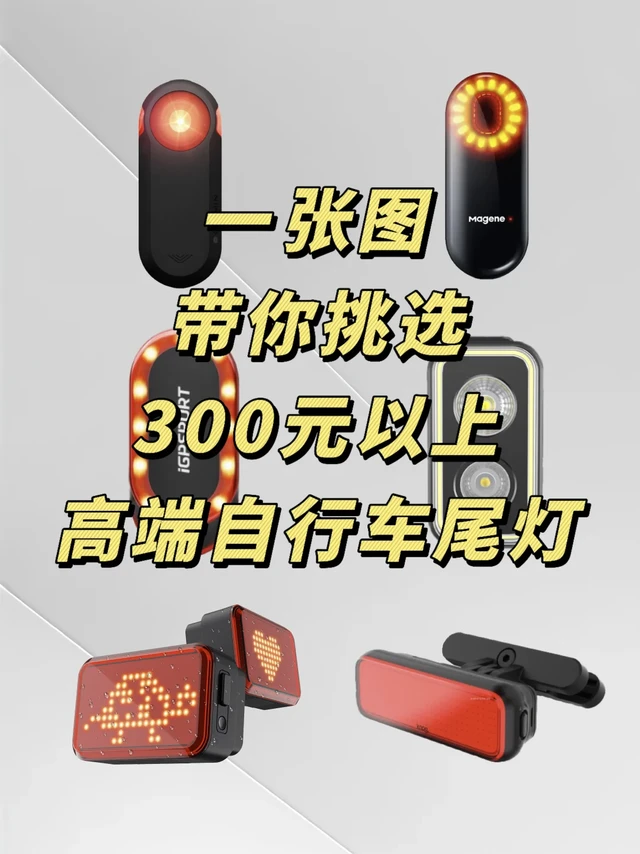 一张图带你挑选300元以上的高端自行车尾灯