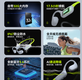 兰士顿AirWave Pro耳机，采用前沿的骨传导技术