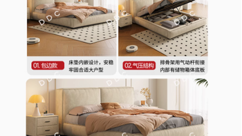 DDC 家具旗舰店意式极简磨砂科技布艺床：现代简约的舒适之选