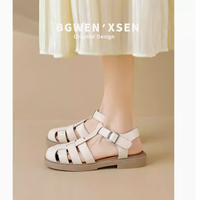 伊贝猫手工女鞋：牛皮罗马凉鞋，复古与舒适的完美融合