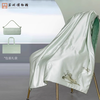 苏州博物馆山色空濛蚕丝被：四季便携，100% 蚕丝填充的乔迁臻礼
