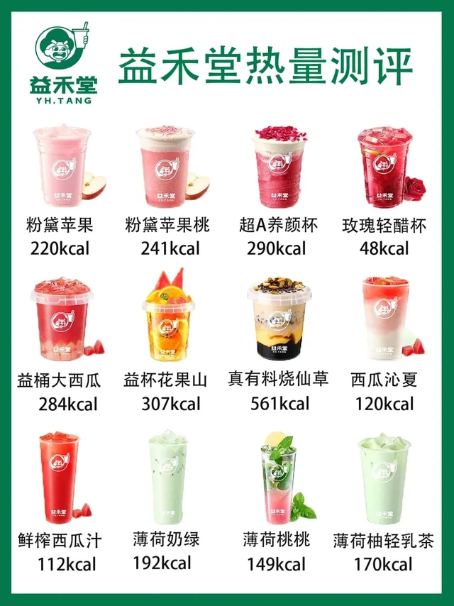 益禾堂热量大测评来了❗️❗️