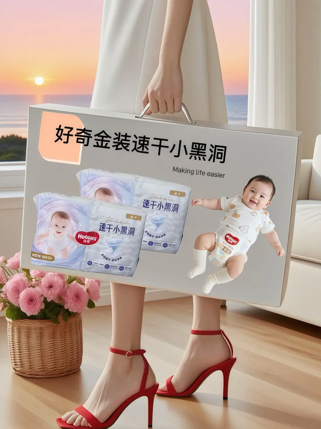 后悔没早点发现！好奇金装小黑洞纸尿裤。宝妈们，选纸尿裤是不是让你们头疼不已😩 红屁屁、侧漏……各种问题频发！别慌，我挖到宝啦——好奇Huggies金装小黑洞云感透气纸尿裤/拉拉裤/成长裤，好用到想囤一