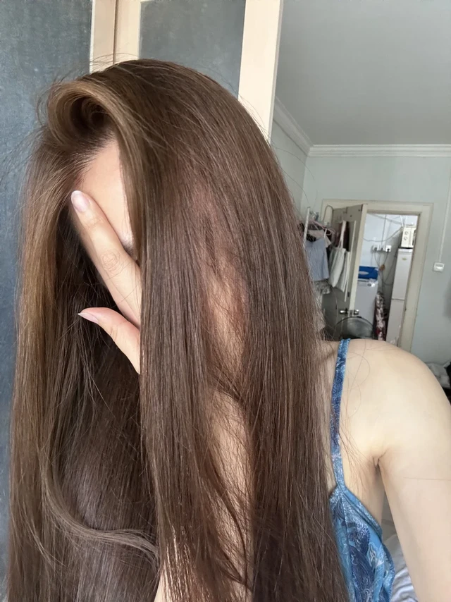 璀璨灰棕第二次染了