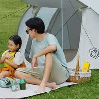 京东京造超轻涂银手抛帐篷：解锁家庭露营新体验