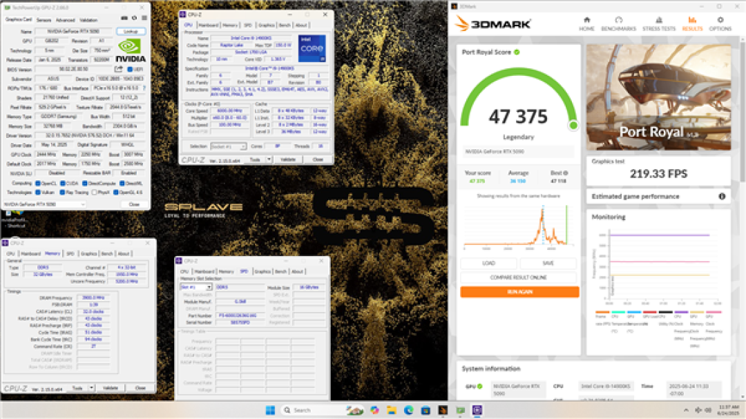 狂甩平均线31%!华硕ROG夜神RTX 5090创Port Royal新纪录