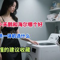 洗衣机小天鹅和海尔哪个好？洗烘一体机选什么？不懂的建议收藏！