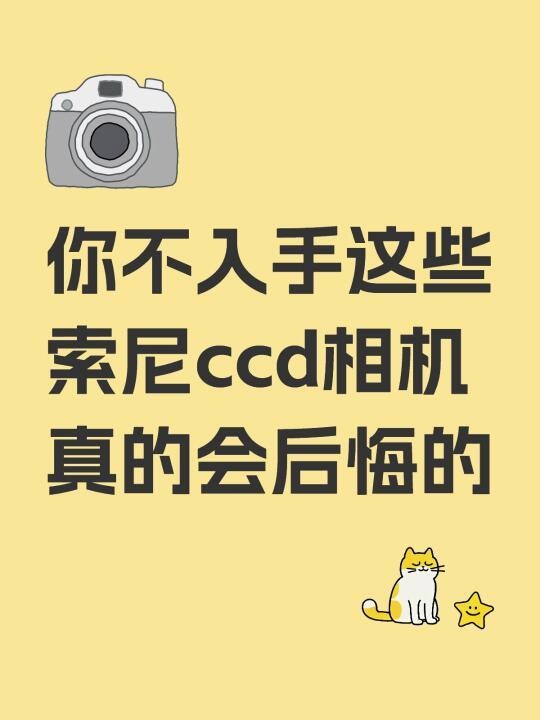 你不入手这些索尼ccd相机真的会后悔的