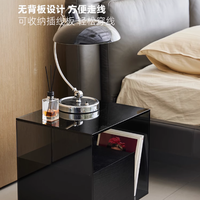 邂逅轻奢之美，尽在evitahome旗舰店轻奢玻璃床头柜