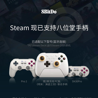 Steam现已支持八位堂手柄,无需第三方驱动即连即玩