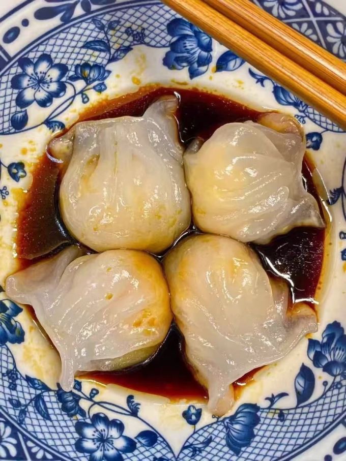 粤海湾水晶虾饺皇,早餐点心绝绝子