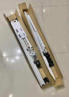 又买道具了，74.91元包邮2根顶天立地晾衣架DIY窗帘背景。