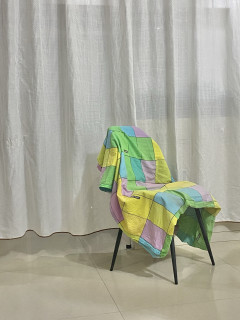 又买道具了，74.91元包邮2根顶天立地晾衣架DIY窗帘背景。