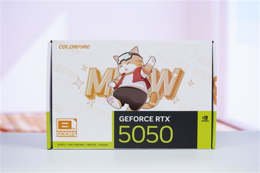 橘白小清新!七彩虹COLORFIRE RTX 5050 MEOW橘影橙DUO OC图赏