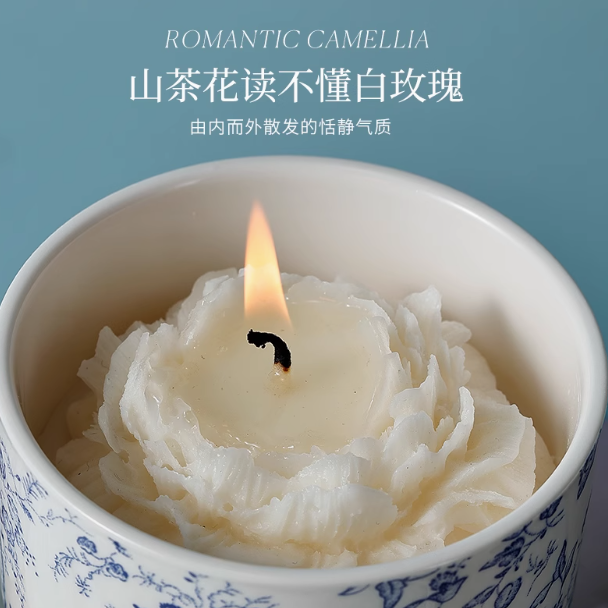 jrou山茶花香薰蜡烛礼盒，仪式感拉满的礼物之选🎁