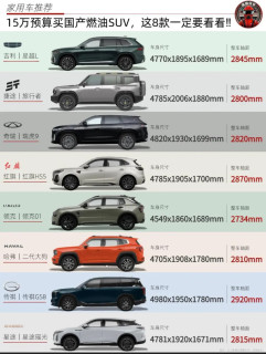 15万购买自主燃油SUV，有哪些推荐❓