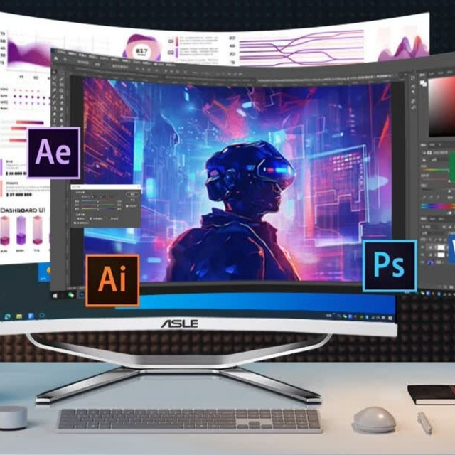 32寸2K曲面屏一体机，体验真的很棒哦！