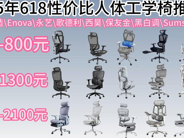 2025年618性价比人体工学椅选购指南 | 618 人体工学椅怎么选？300-2100 全价位推荐，京东京造、Enova、永艺等
