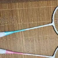 红双喜粉蓝羽毛球拍：颜值与实力兼具