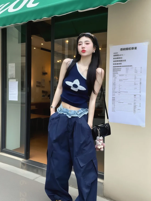 蓝调一下，ins同款穿搭！
