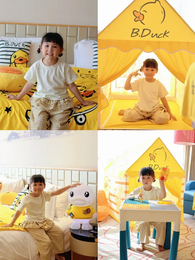 温州亲子酒店！小黄鸭主题房带你躺平遛娃