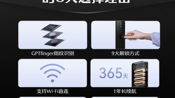 德施曼小嘀 V7 (2.0) 典雅黑智能锁，开启智慧生活新方式