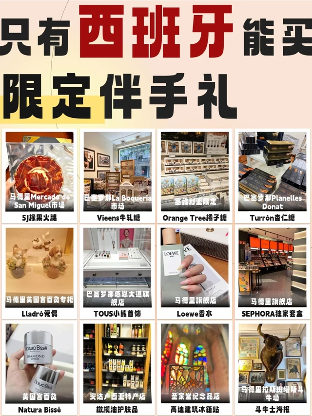 去西班牙，这些伴手礼值得买！✨