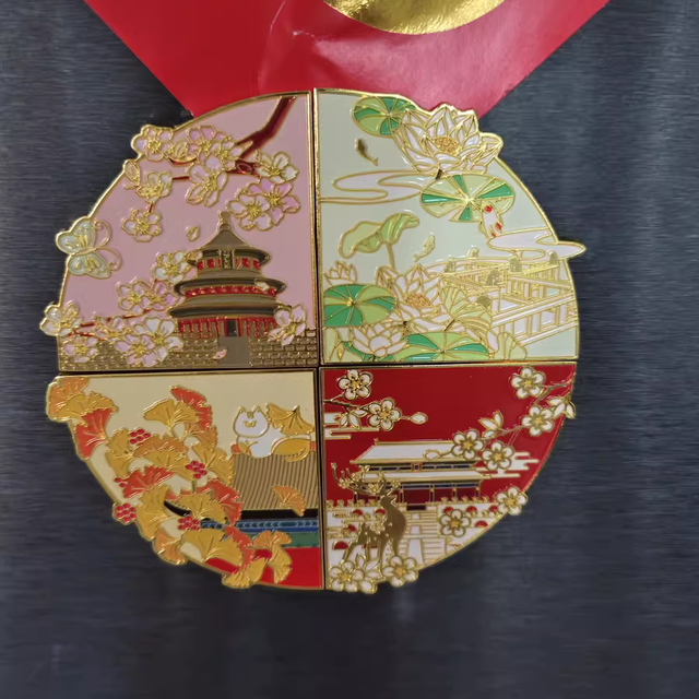 又挖到宝了！紫禁城四季图案金属冰箱贴