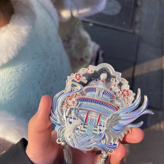 天坛冬雪冰箱贴，雪中的天坛真美