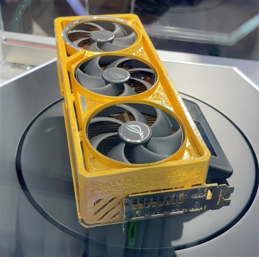 500多万 有史以来最贵!华硕用5公斤黄金打造ROG夜神RTX 5090D显卡