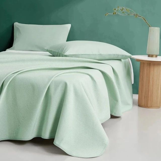 凉而不冰的老粗布凉席，传统工艺编织，国风雅色，好睡不粘人