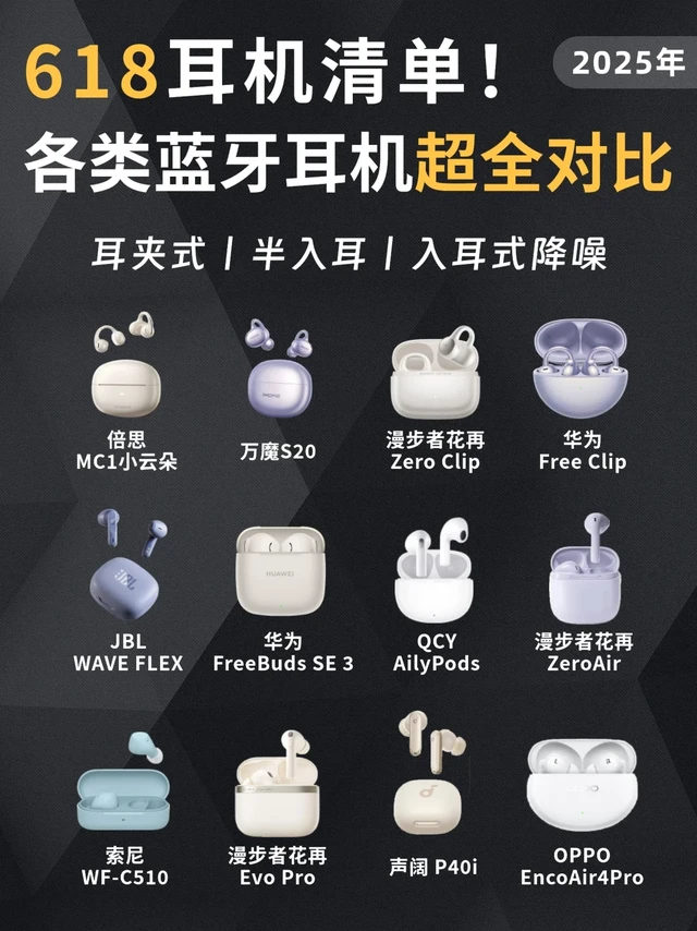 吐血整理‼️618多种类蓝牙耳机怎么选❓