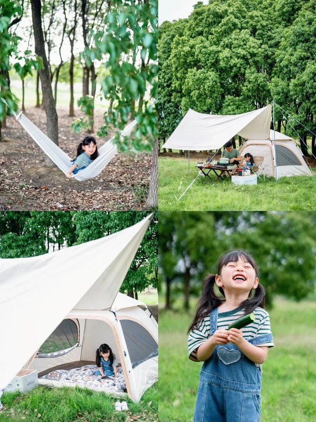 春日亲子露营🏕️这片无人草坪快藏不住了💕