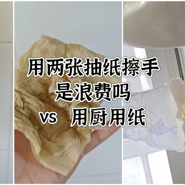 两张抽纸能不能擦干手？厨用纸？每次擦手的成本