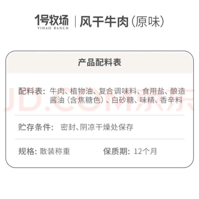 1号牧场牛肉类