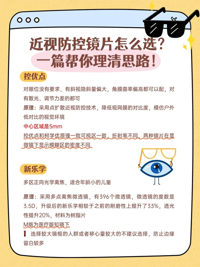 近视防控镜片怎么选？一篇帮你理清思路！