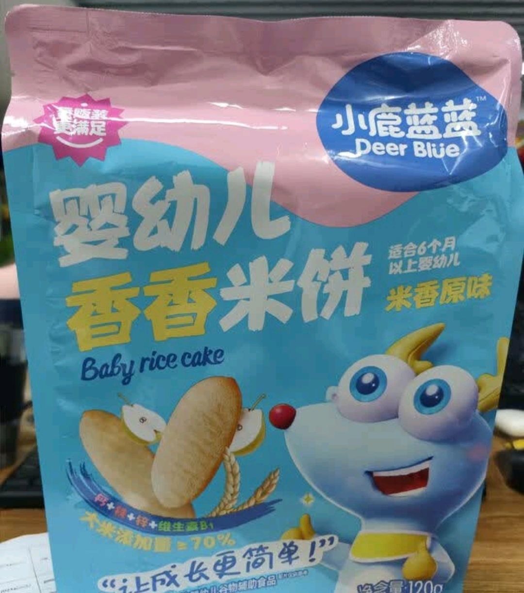 小鹿蓝蓝婴幼儿米饼米香味 宝宝零食儿童