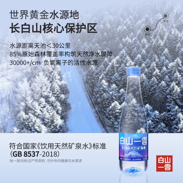 源自长白山的珍稀之水 —— 白山一云天然矿泉水