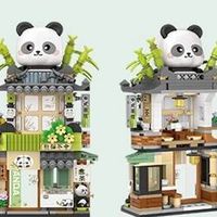 俐智1383熊猫茶舍小颗粒积木——激发想象力与动手能力的创意乐园
