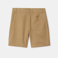 博柏利官方旗舰店男童棉质混纺短裤（沙色）介绍