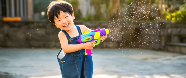 夏日玩水：水枪大战的乐趣