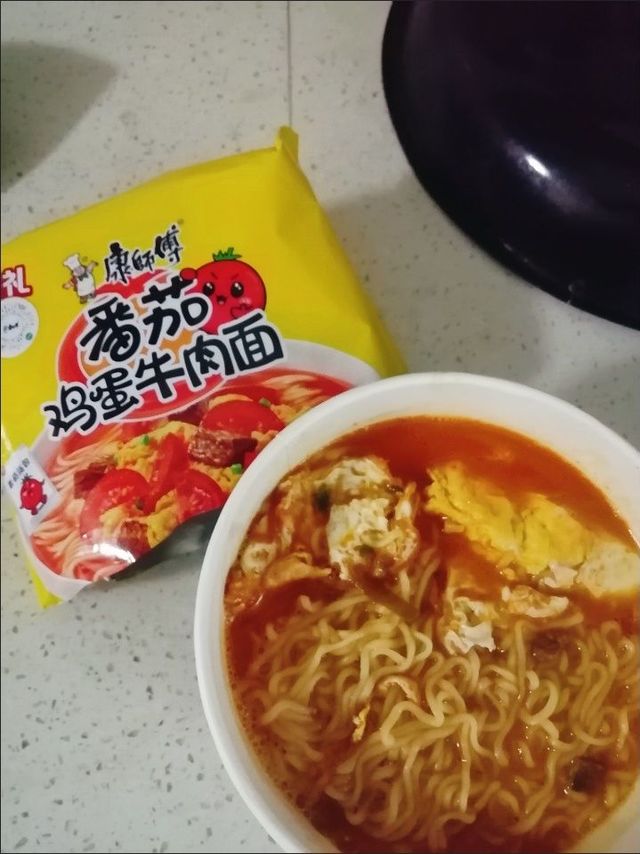 番茄鸡蛋方便面我选康师傅