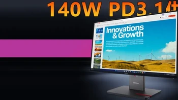 支持140W反向供电 ThinkVision P24QD 笔记本和迷你主机的绝配 