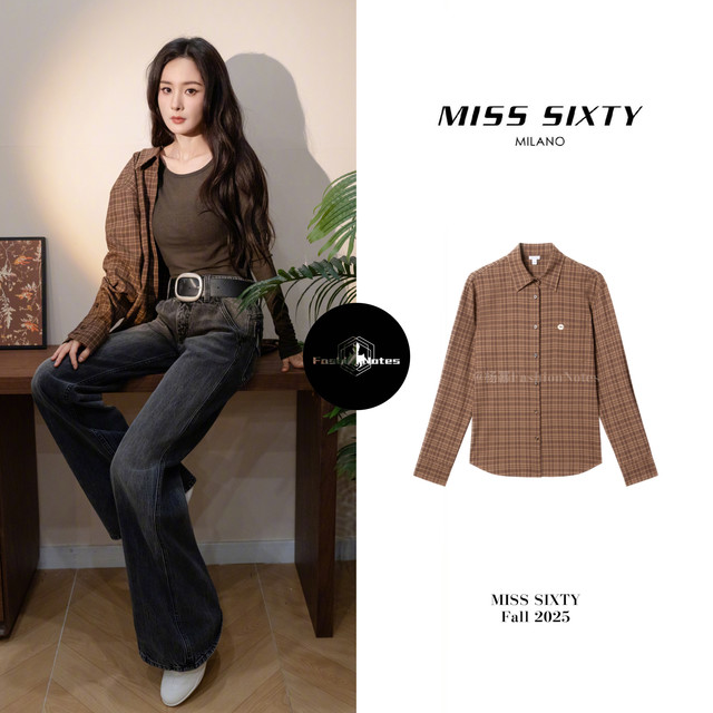 #杨幂#｜#杨幂私服# @杨幂 私服LOOK｜工作室更新｜2025.07.19LOOK 1.衬衫/牛仔裤｜MISS SIXTY Fall 2025秋季系列上衣｜MISS SIXTY Summer 20