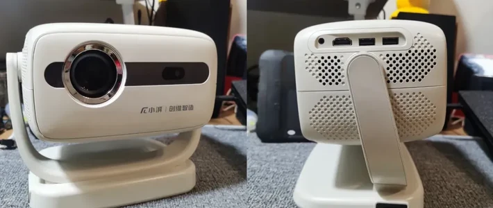 大牌投影仪200多块！ 海思芯片+硬解4K 一体式云台180°旋转