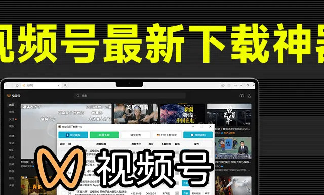 最新视频号下载神器，支持一键嗅探，批量满速下载！