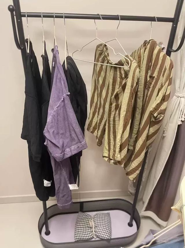 可移动衣帽架落地一体置物架卧室挂衣架